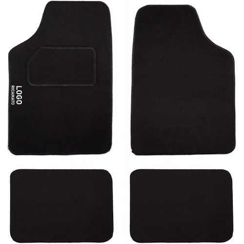 Set Tappetini Auto Compatibili per Musa con Logo Ricamato in Moquette Anteriori e Posteriori